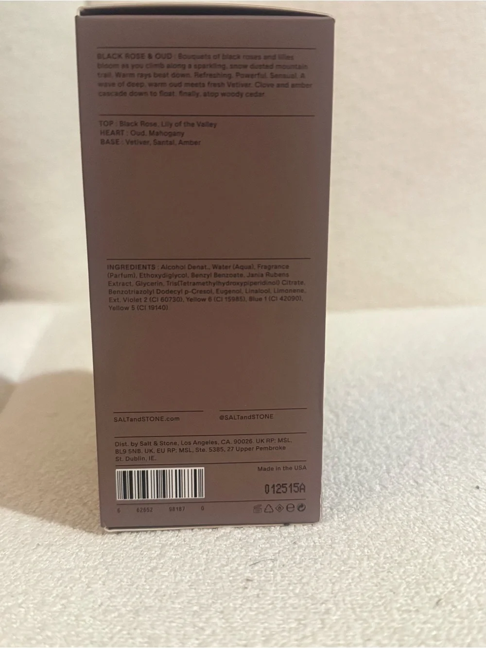 Salt & Stone Black Rose & Oud Body Mist 3.4 oz 100 mL Brand New